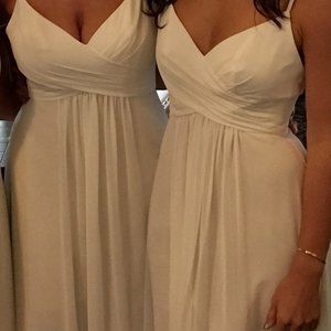 Sorella Vita- white chiffon bridesmaid gown